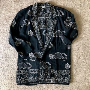 Vintage iguana/cat jacket